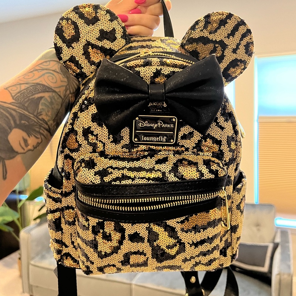 Loungefly Disney Parks Leopard Print Mini Backpack